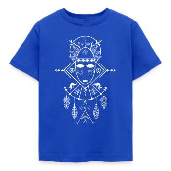 Schamane (dunkler Hintergrund) - Kinder T-Shirt - Royalblau - Vorne - AI Model Kid Female (0cm)