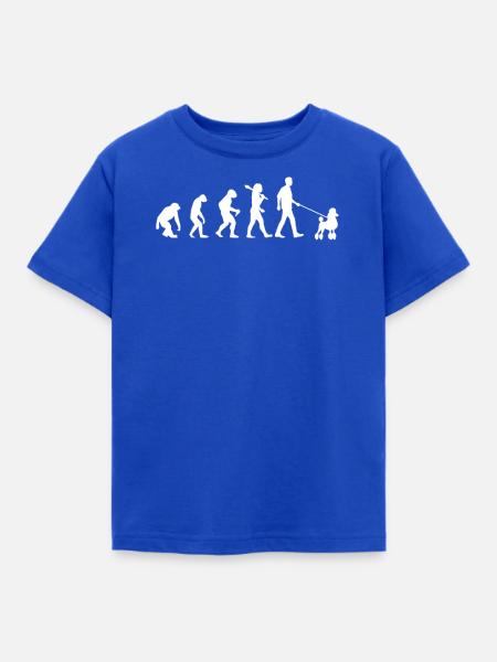Evolution Of Poodles - Kinder T-Shirt - Royalblau