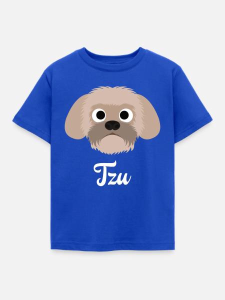 Tzu - Shih Tzu - Kinder T-Shirt - Royalblau
