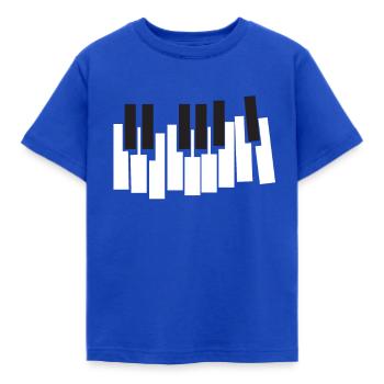 Piano, piano, keys, pianist gift idea - Kids' T-Shirt - royal blue - Front - AI Model Kid Female (0cm)