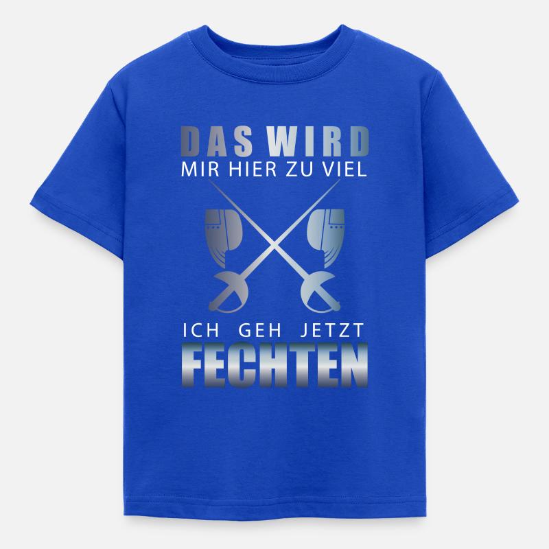 Fechten - Kinder T-Shirt - Royalblau