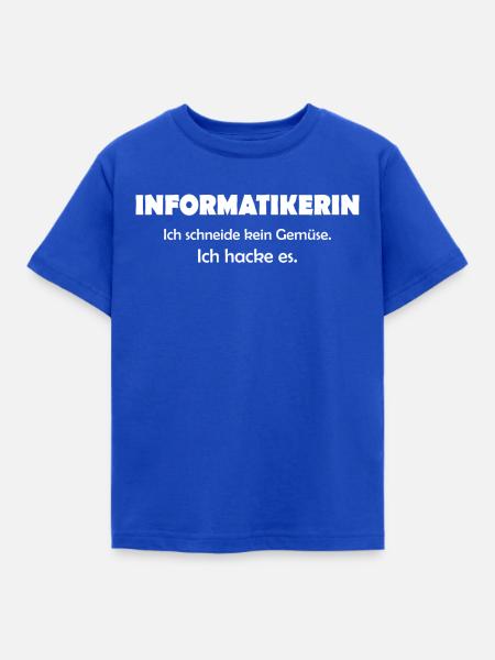 Informatiker T-Shirt Geschenk - Kinder T-Shirt - Royalblau