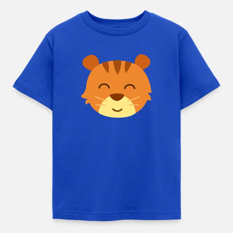 Tiger - Kinder T-Shirt - Royalblau