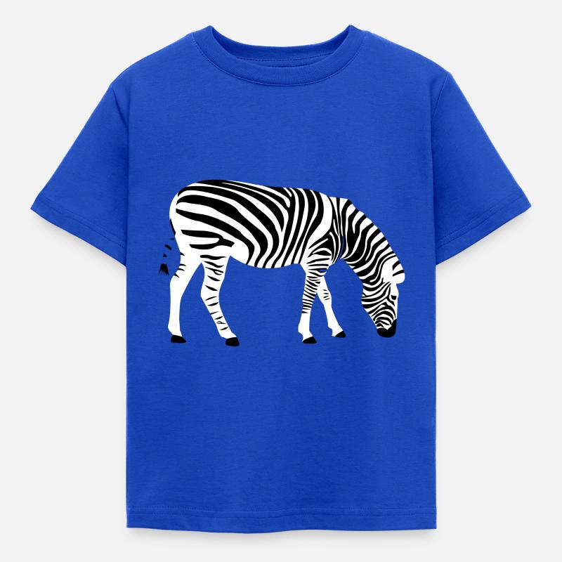 Zebra - Kinder T-Shirt - Royalblau