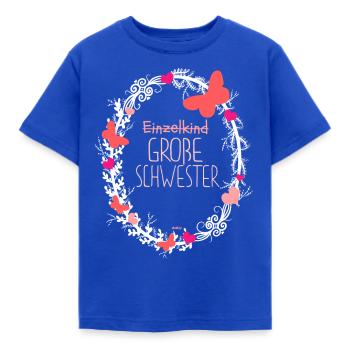 Große Schwester Geschwister - Kinder T-Shirt - Royalblau - Vorne - AI Model Kid Female (0cm)