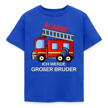 Großer Bruder Feuerwehr - Kinder T-Shirt - Royalblau - Vorne - AI Model Kid Female (0cm)