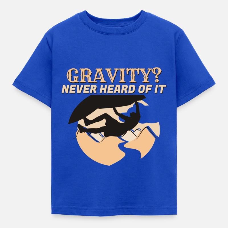 Climbing and gravity - Kids' T-Shirt - royal blue