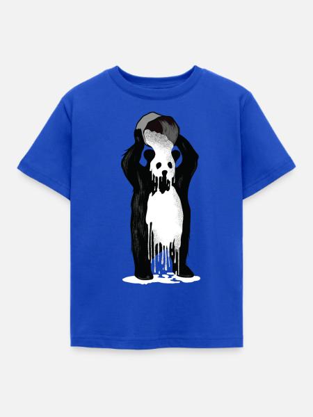 Panda - Incognito - Kinder T-Shirt - Royalblau