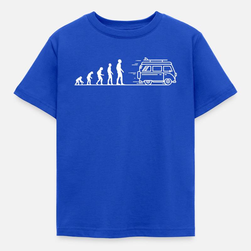 L'évolution du camping - T-shirt Enfant - bleu royal