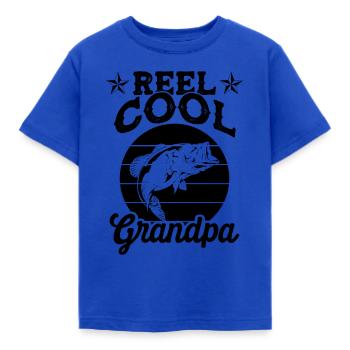 opa fischen angeln - Kinder T-Shirt - Royalblau - Vorne - AI Model Kid Female (0cm)