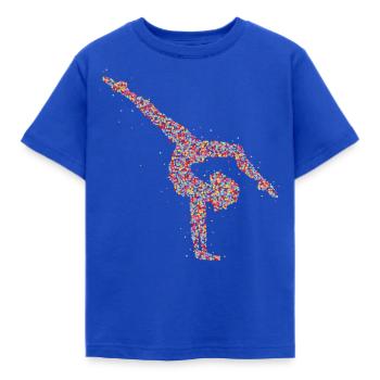 Turnen Gymnastik Turnerin - Kinder T-Shirt - Royalblau - Vorne - AI Model Kid Female (0cm)