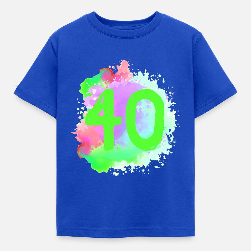 40 Nombre d’objets blob - T-shirt Enfant - bleu royal