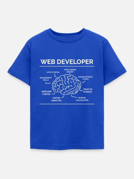 Web Entwickler - Kinder T-Shirt - Royalblau