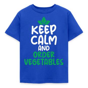 Vegetable Lover Vegetarian Gifts - Kids' T-Shirt - royal blue - Front - AI Model Kid Female (0cm)