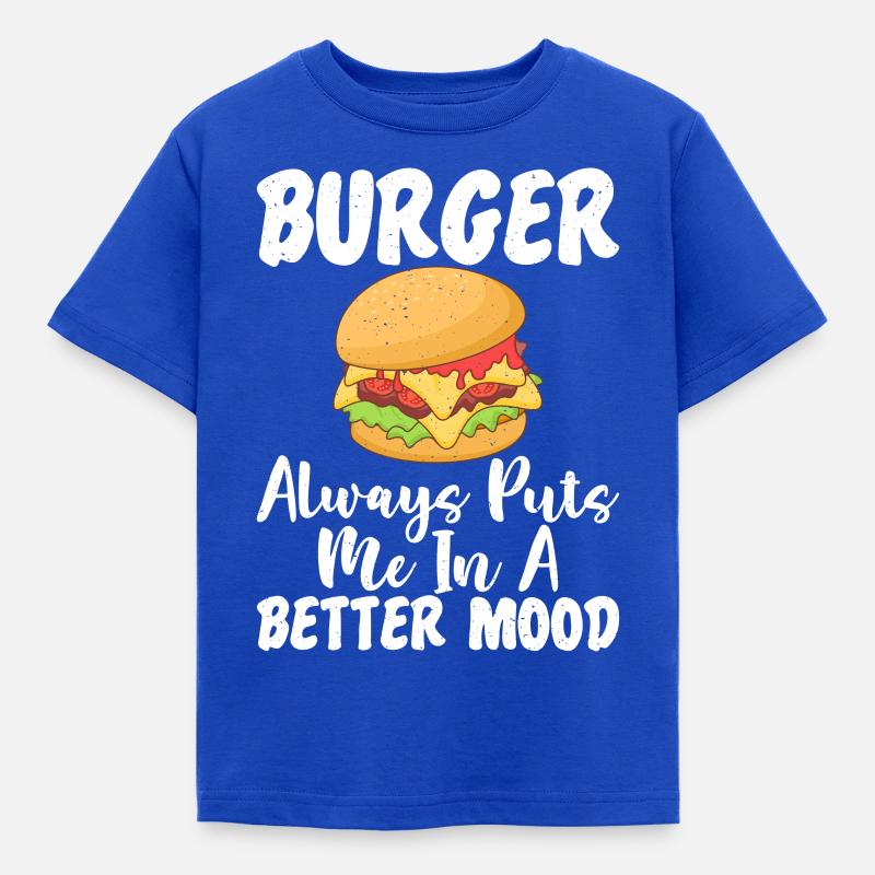 Burger Lover Geschenk - Kinder T-Shirt - Royalblau