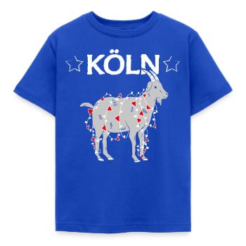 Köln Cologne Colonia Kölle Geißbock Fußballfan - Kinder T-Shirt - Royalblau - Vorne - AI Model Kid Female (0cm)