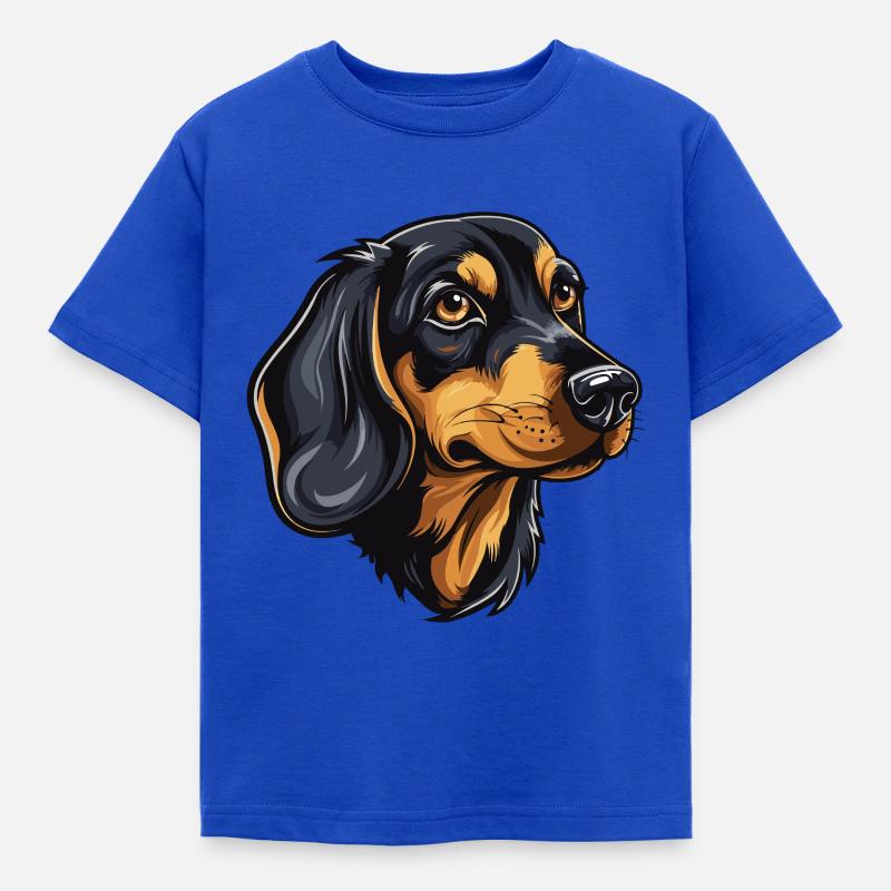 Dachshund hundehode Dachshund - T-skjorte for barn - kongeblå
