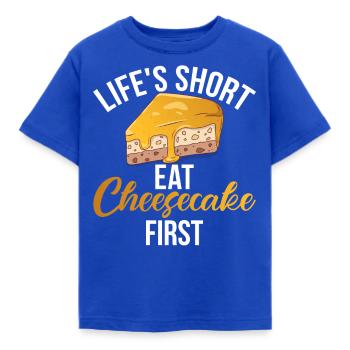 Cadeau de gâteau au fromage - T-shirt Enfant - bleu royal - Devant - AI Model Kid Female (0cm)