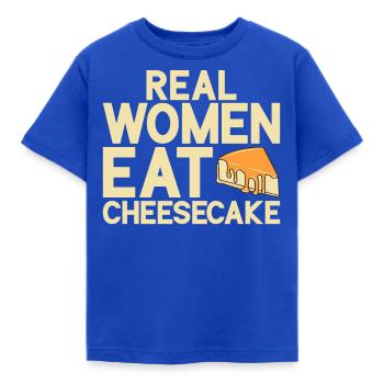 Cadeau de gâteau au fromage - T-shirt Enfant - bleu royal - Devant - AI Model Kid Female (0cm)