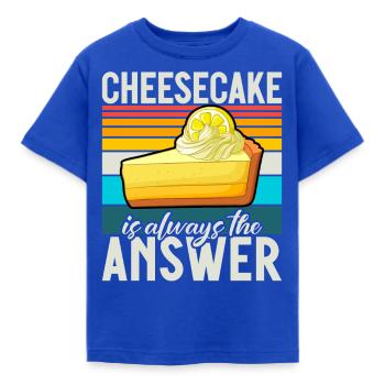 Cadeau de gâteau au fromage - T-shirt Enfant - bleu royal - Devant - AI Model Kid Female (0cm)