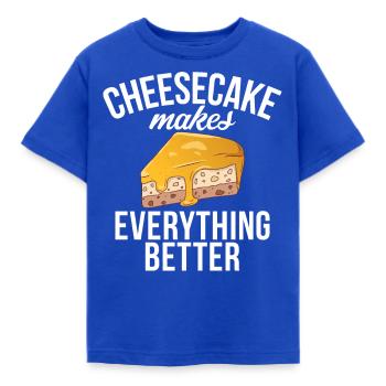 Cadeau de gâteau au fromage - T-shirt Enfant - bleu royal - Devant - AI Model Kid Female (0cm)