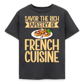 Cadeaux culinaires français - T-shirt Enfant - charbon - Devant - AI Model Kid Female (0cm)