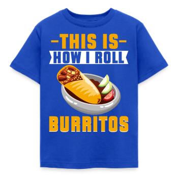 Burrito Gift - Kids' T-Shirt - royal blue - Front - AI Model Kid Female (0cm)