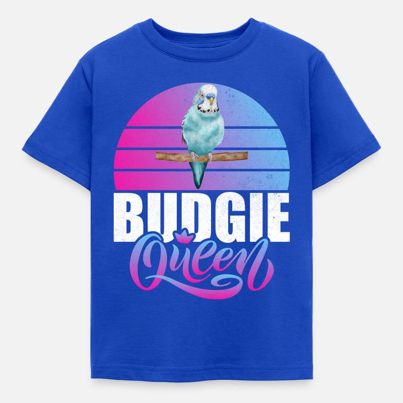Budgie Gift - Kinder T-Shirt - Royalblau