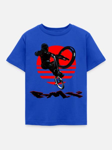 BMX Bike - Kinder T-Shirt - Royalblau