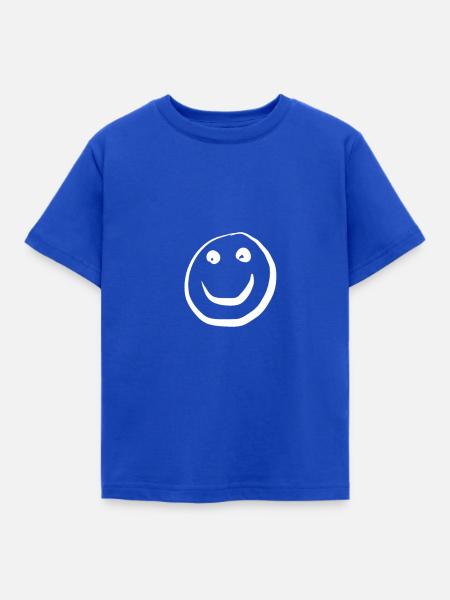 Smiley - Kinder T-Shirt - Royalblau