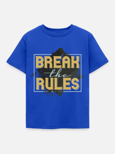 Break the rules - Kinder T-Shirt - Royalblau
