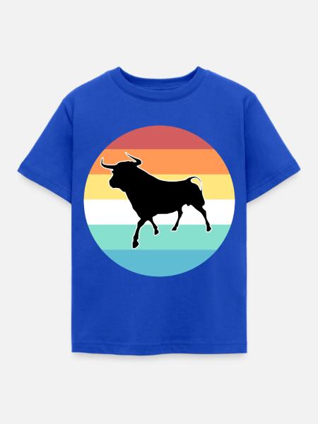 Stier - Kinder T-Shirt - Royalblau