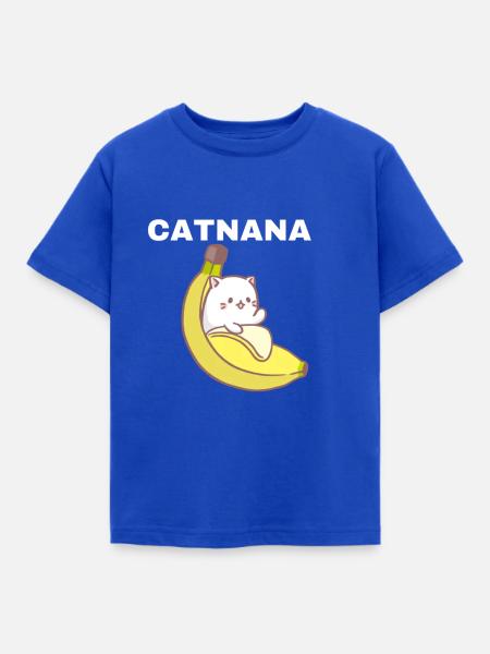 Catnana - Kinder T-Shirt - Royalblau
