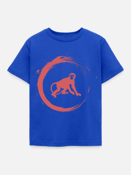 Affe - Kinder T-Shirt - Royalblau