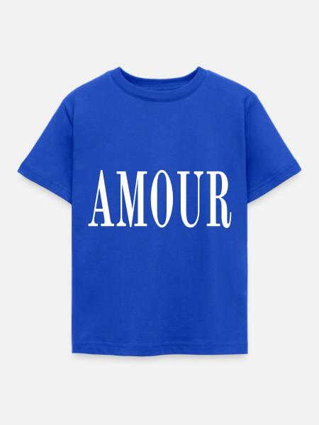 Amour T-Shirt - Kinder T-Shirt - Royalblau