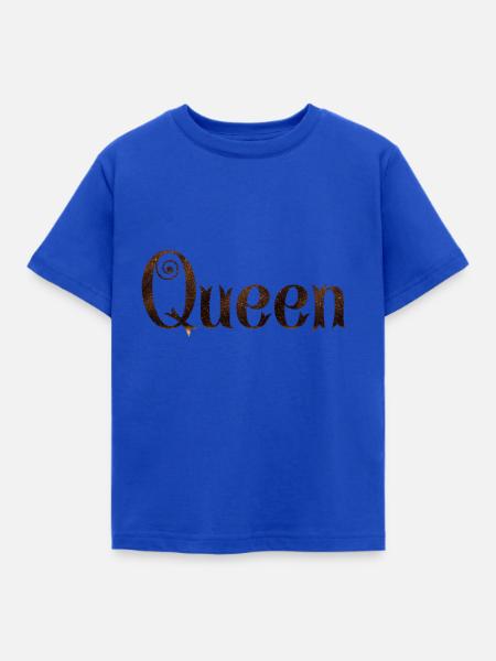#Queen - Kinder T-Shirt - Royalblau
