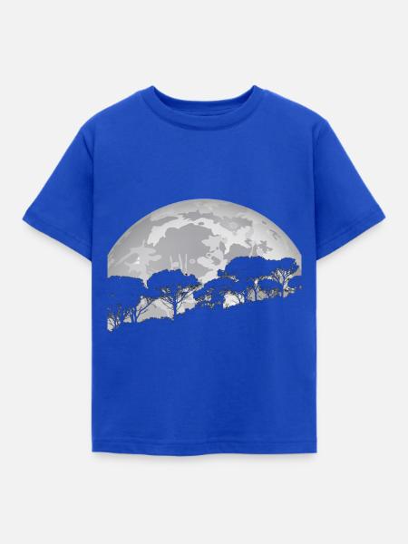 Wald im Mondlicht - Kinder T-Shirt - Royalblau