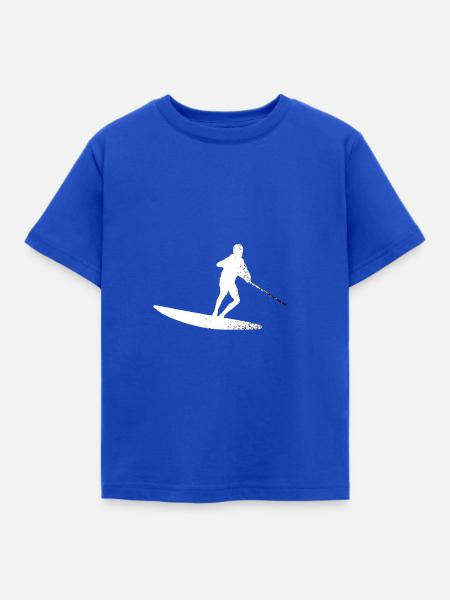 Stand Up Paddeln - Kinder T-Shirt - Royalblau