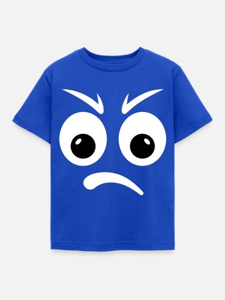 wütender Emoticon! - Kinder T-Shirt - Royalblau