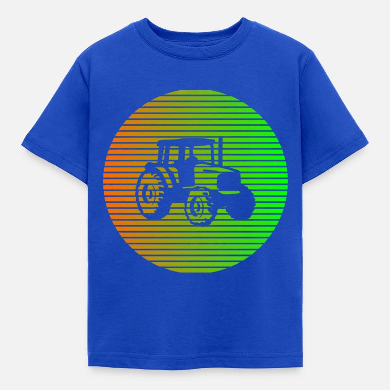 Traktor - Kinder T-Shirt - Royalblau