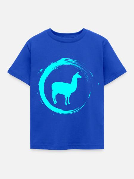 Alpaka Lama - Kinder T-Shirt - Royalblau