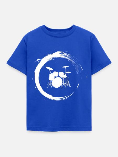 Schlagzeug - Kinder T-Shirt - Royalblau