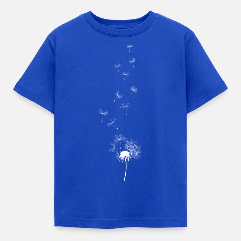 Dandelion weiss - Kinder T-Shirt - Royalblau