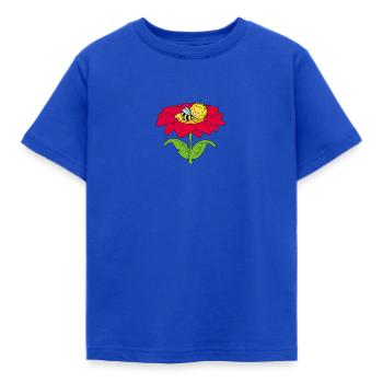 Biene Maja Schläft auf Blume - Kinder T-Shirt - Royalblau - Vorne - AI Model Kid Female (0cm)