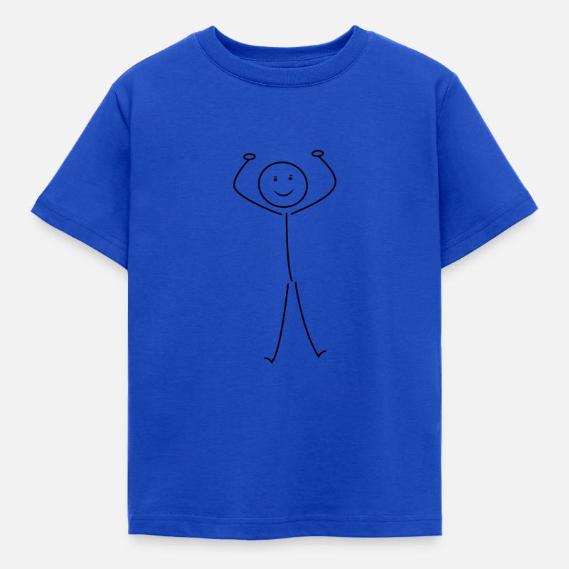 Strichmann - Kinder T-Shirt - Royalblau