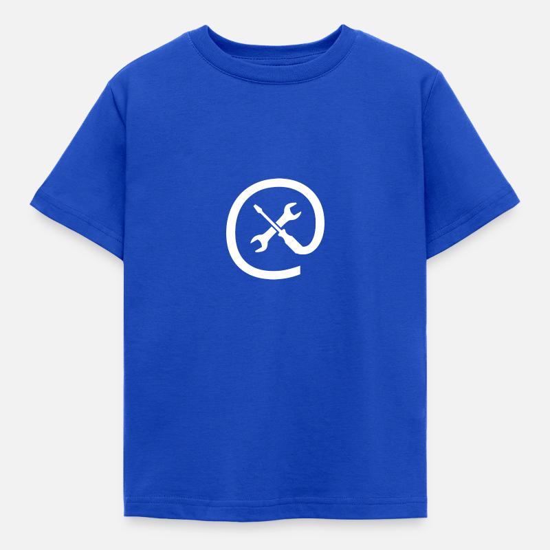Computer Service Symbol (weiss) - Kinder T-Shirt - Royalblau