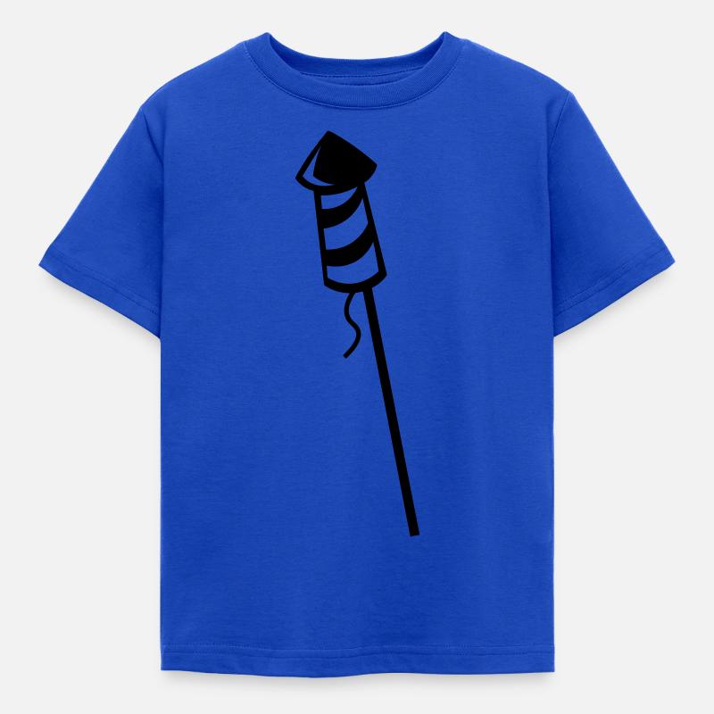 Fireworks firework rocket Feux d'artifice - Kids' T-Shirt - royal blue