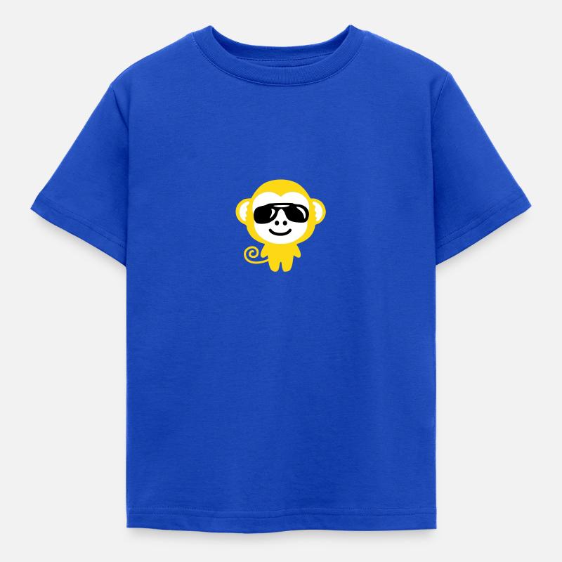 monkey_suglasses - T-shirt Enfant - bleu royal