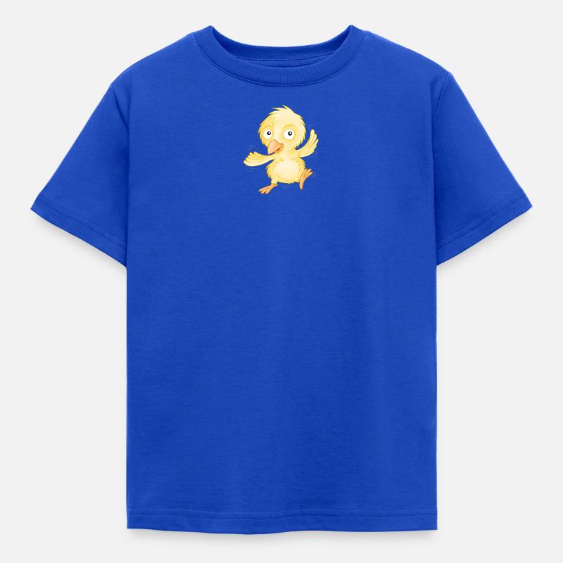 fröhliches Küken - Kinder T-Shirt - Royalblau