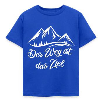 Der Weg ist das Ziel - Kinder T-Shirt - Royalblau - Vorne - AI Model Kid Female (0cm)